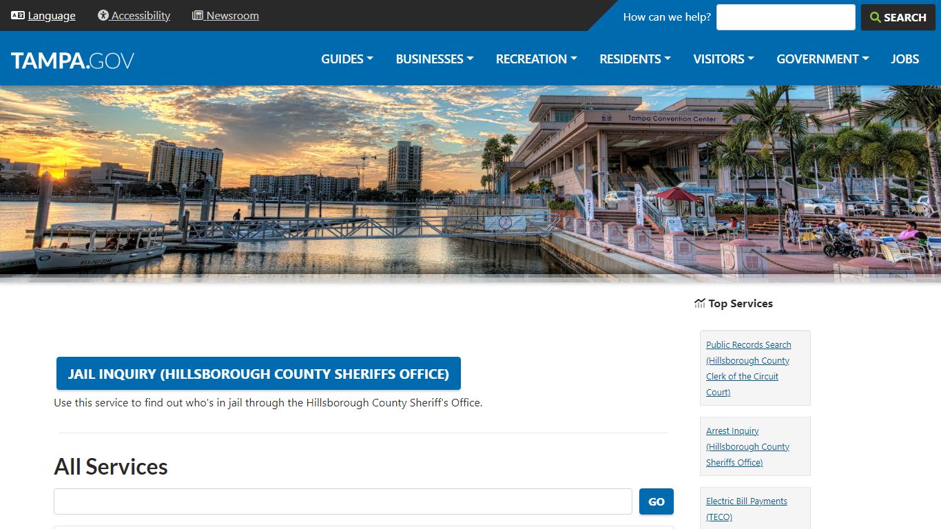 Jail Inquiry (Hillsborough County Sheriffs Office) | City of Tampa